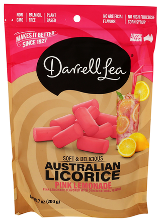 Darrell Lea Licorice Pink Lemonade - Centre - Front