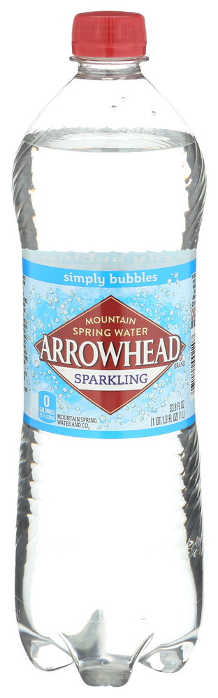 ARROWHEAD SPARKLING MOUNTAIN SPRING WATER, 33.8 FL. OZ. - Centre - Front