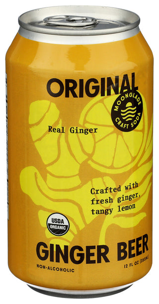 Moonglade Craft Soda Soda Ginger Beer Organic - Left - Front