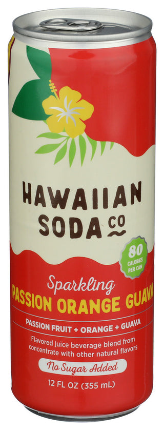 Hawaiian Soda Co Juice Spk Passn Orng Gva - Centre - Front