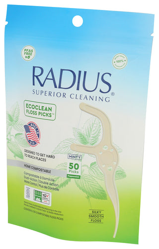 Radius Floss Picks Adult Pprmnt - Right - Front