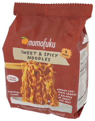 Momofuku Noodles Swt & Spicy 4pk - Right - Front