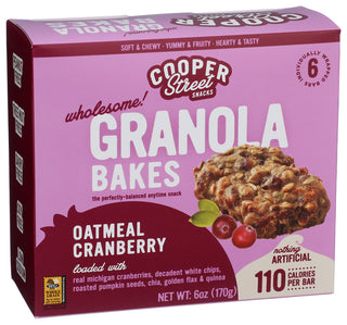 Cooper Street Oatmeal Bakes Crnbry - Left - Front