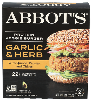 Abbots Butcher Burger Veggie Grlic Herb - Centre - Front