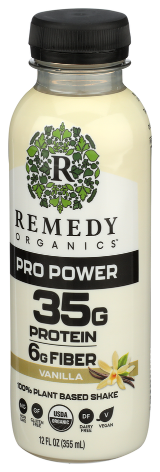 Remedy Organics Bev Vanilla 35g Protein - Right - Front