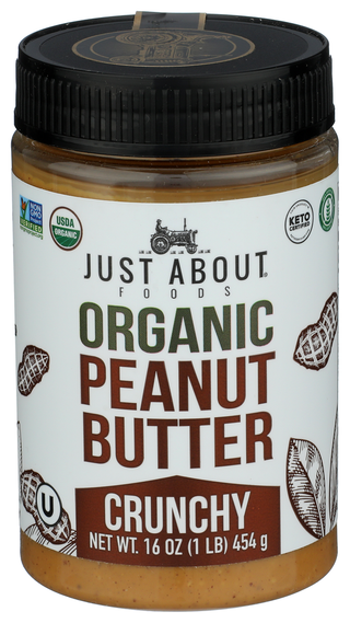 Just About Foods Peanut Butter Crnchy Org - Centre - Front