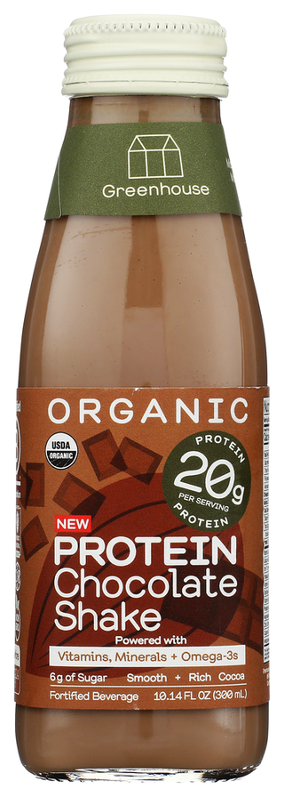 Greenhouse Protein Shake Choc Org - No Plunge - Front