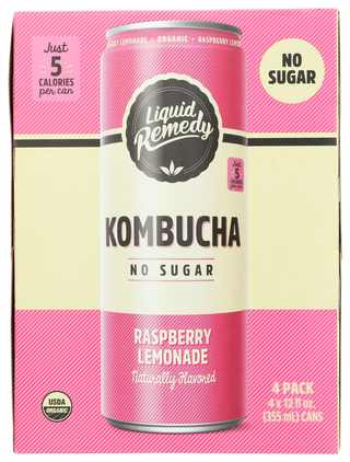 Liquid Remedy Kombucha Rsp Lmnd 4pk Og - No Plunge - Front
