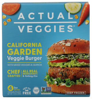 Actual Veggies Burger Veggie Cali Gardn - No Plunge - Front