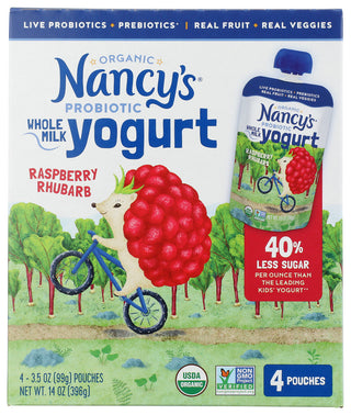 Nancys Yogurt Wh Rspbry Rhu Org - No Plunge - Front