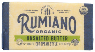 Rumiano Family Butter Unsalted Org - No Plunge - Front