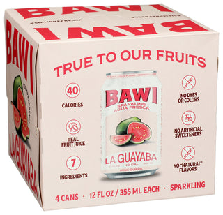 Bawi Agua Fresca Agua Frs Spk Guava 4pk - Left - Front