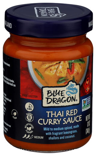 Blue Dragon Sauce Thai Red Curry - Left - Front