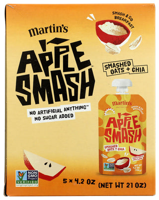 Apple Smash Applesauce Aple Oats 5pk - No Plunge - Front