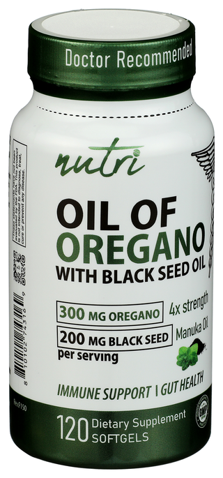 Nutri Oil Of Oregano Blck Seed - Left - Front