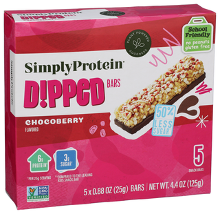 Simplyprotein Bar Dipped Chocoberry - Left - Front