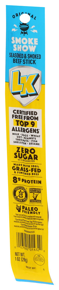 Lorissas Kitchen Beef Sticks Original - Right - Front
