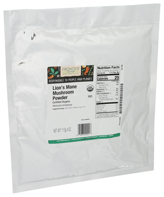 Frontier Bulk Mushroom Pwdr Lions Org - Left - Front