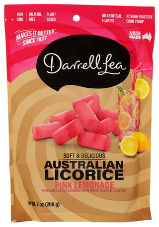 Darrell Lea Licorice Pink Lemonade - No Plunge - Front