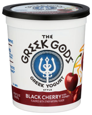THE GREEK GODS BLACK CHERRY GREEK YOGURT, 32 OZ. - Centre - Front