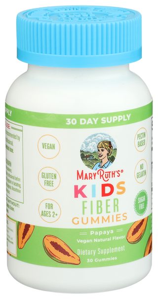 Maryruths Kids Fiber Papaya Gummy - Left - Front