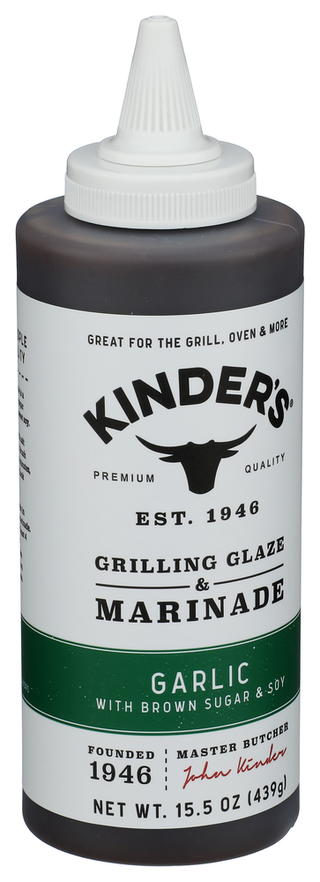 Kinders Marinade Garlic - Left - Front