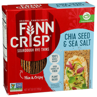 Finn Crisp Cracker Chia Sea Salt - Left - Front