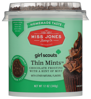 Miss Jones Baking Co Frosting Thin Mint Choc - No Plunge - Front