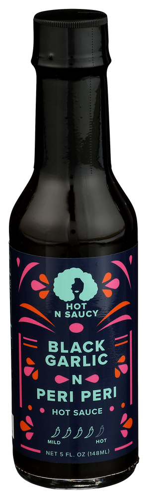 Hot N Saucy Sauce Hot Blkgrlc N Peri - Centre - Front