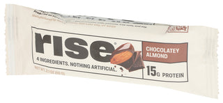 RISE BAR PROTEIN BAR, CHOCOLATEY ALMOND, 2.1 OZ. - Right - Front