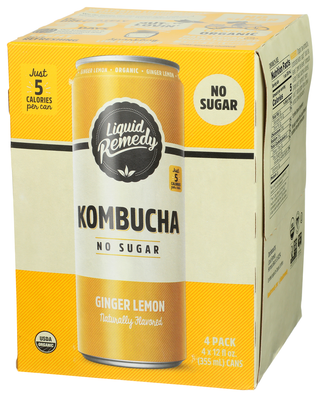 Liquid Remedy Kombucha Gngr Lmn 4pk Og - Right - Front