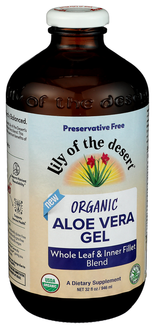 Lily Of The Desert Aloe Vera Gel Blend Pf Org - Left - Front