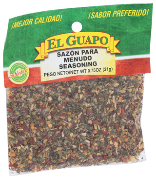 EL GUAPO MENUDO SEASONING, 0.75 OZ. - Left - Front