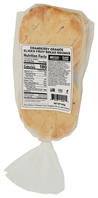 Kehe White Label Bread Rnd Crnorng Clr Bg - Right - Front