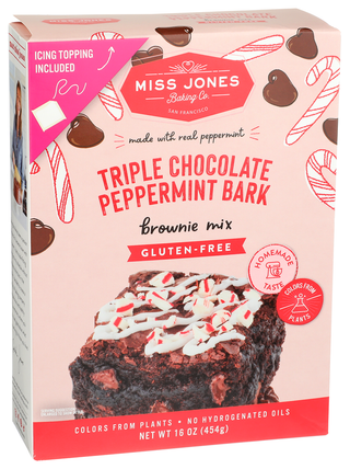 Miss Jones Baking Co Mix Brwni Trp Chc Pprmnt - Left - Front