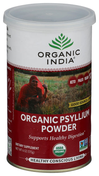 Organic India Psyllium Powder - Left - Front