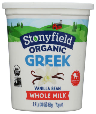 Stonyfield Yogurt Sf Grk Wm Vanilla - No Plunge - Front