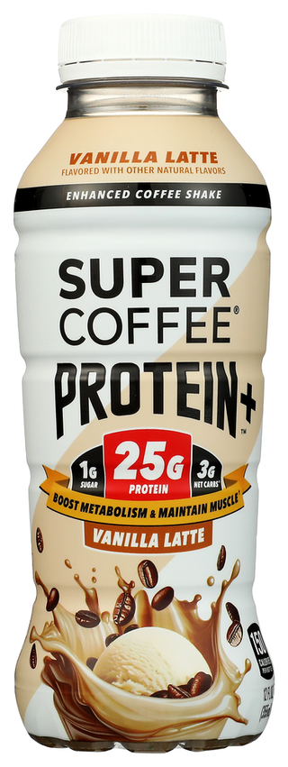Super Coffee Protein Rtd Vnla Latte - No Plunge - Front