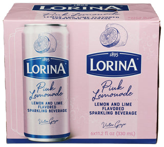 Lorina Bev Sp Pink Lmnd Can 6pk - Centre - Front