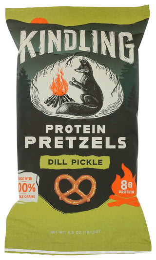 Kindling Snacks Pretzels Prtn Dill Pckle - No Plunge - Front