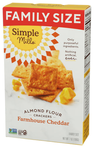 Simple Mills Cracker Cheddar Fam Size - Right - Front