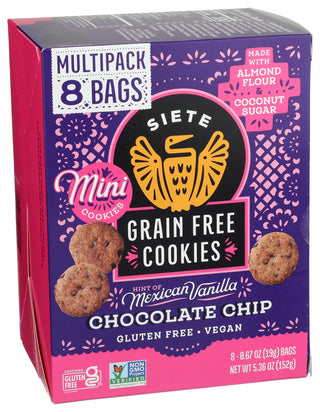 Siete Cookie Choc Chip Mp 8ct - Left - Front
