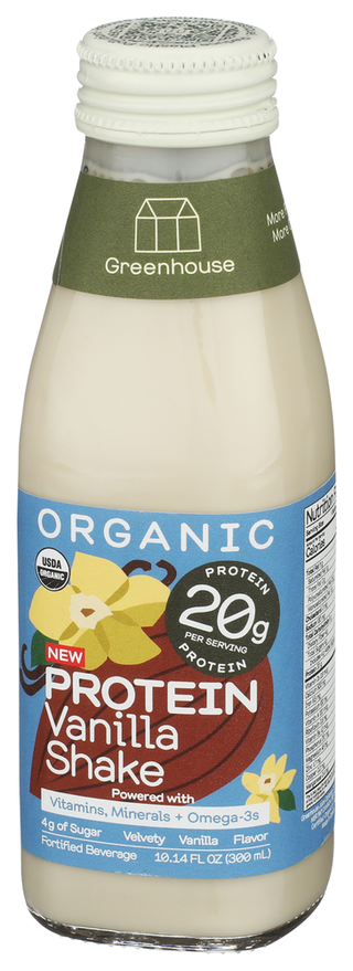 Greenhouse Protein Shake Vnilla Org - Right - Front