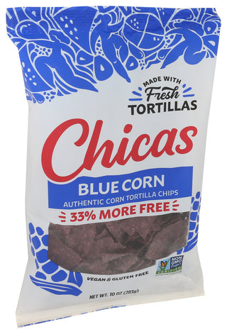 Chicas Chips Tortilla Blue Corn - Left - Front