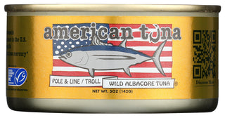 AMERICAN TUNA WILD ALBACORE TUNA WITH SEA SALT, 6 OZ. - No Plunge - Front