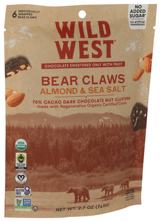 Wild West Nuts Almond Seasalt Bear - Left - Front