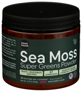 Atlantic Naturals Green Seamoss Berry Pwdr - Left - Front
