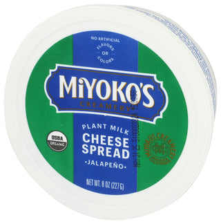 Miyokos Creamery Cheese Spread Jalapeno - Right - Front