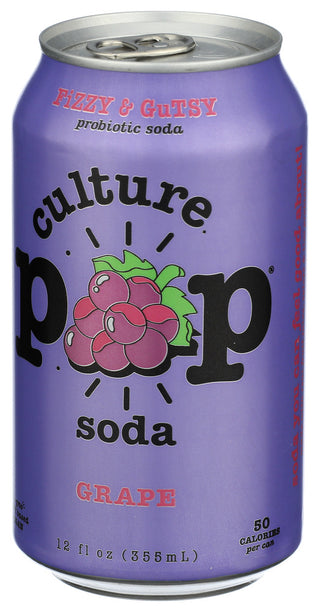 Culture Pop Soda Probiotic Grape - Right - Front