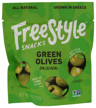 Freestyle Snacks Olives Green Orig - Centre - Front
